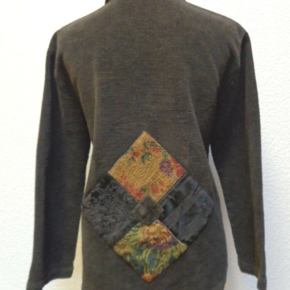 Patchwork Blazer Medium Soft Cotton - image 1